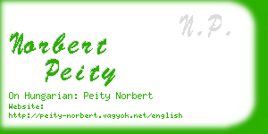norbert peity business card